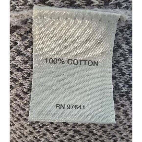 Women's J. Jill Long Zip Front Floral Sweater Jacket Cotton Pockets Sz Large - Picture 7 of 8